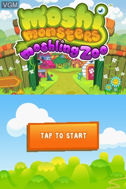 Title screen of the game Moshi Monsters - Moshling Zoo on Nintendo DS