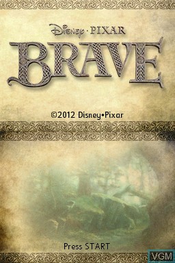 Title screen of the game Brave on Nintendo DS