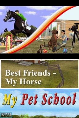 Title screen of the game 2 in 1 - My Pet School + Best Friends - My Horse on Nintendo DS
