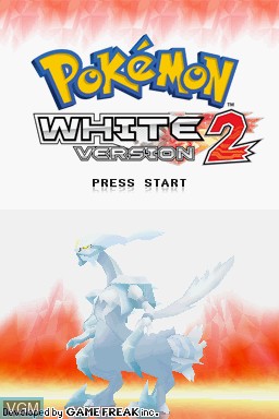 Title screen of the game Pokemon - White Version 2 on Nintendo DS