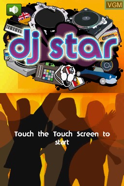 Title screen of the game DJ Star on Nintendo DS
