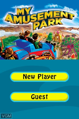 Title screen of the game My Amusement Park on Nintendo DS