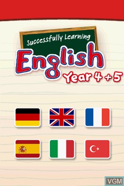 Title screen of the game Successfully Learning English - Year 4+5 on Nintendo DS