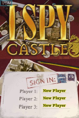 Title screen of the game I SPY Castle on Nintendo DS