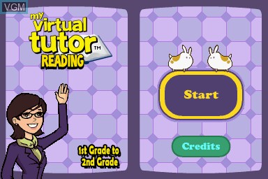 Title screen of the game My Virtual Tutor - Reading First Grade to Second Grade on Nintendo DS
