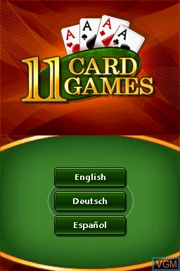 Title screen of the game 11 Card Games on Nintendo DS