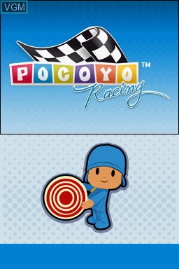 Title screen of the game Pocoyo Racing on Nintendo DS