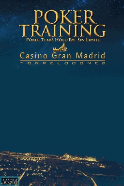 Title screen of the game Poker Training on Nintendo DS