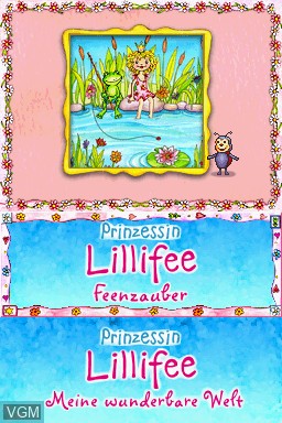 Title screen of the game Prinzessin Lillifee - Spielesammlung on Nintendo DS
