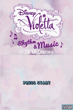 Title screen of the game Violetta - Rhythm & Music on Nintendo DS