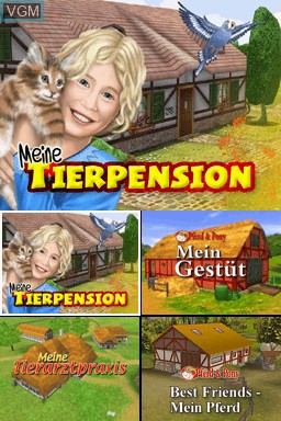 Title screen of the game 4 in 1 - Meine Tierarztpraxis + Meine Tierpension + Mein Gestuet + Mein Pferd on Nintendo DS