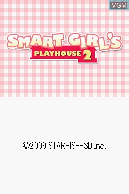 Title screen of the game Smart Girl's Playhouse 2 on Nintendo DS