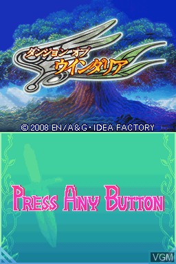 Title screen of the game Dungeon of Windaria on Nintendo DS
