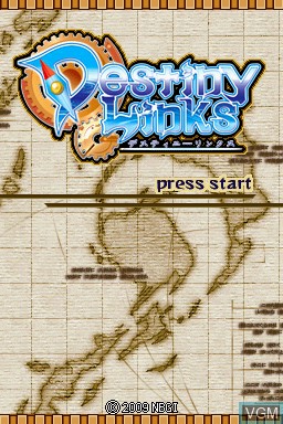 Title screen of the game Destiny Links on Nintendo DS