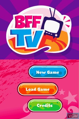 Title screen of the game BFF TV on Nintendo DS