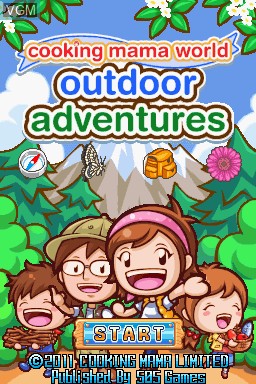 Title screen of the game Cooking Mama World - Outdoor Adventures on Nintendo DS