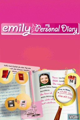 Title screen of the game Emily - My Personal Diary on Nintendo DS