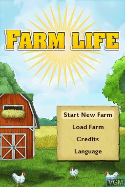 Title screen of the game Farm Life - Manage your own Farm on Nintendo DS