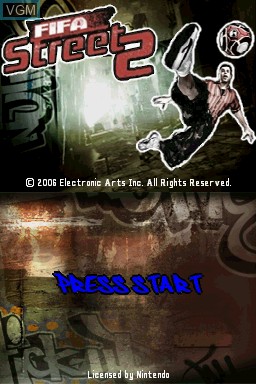 Title screen of the game FIFA Street 2 on Nintendo DS