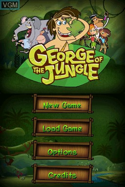 Title screen of the game George of the Jungle and the Search for the Secret on Nintendo DS