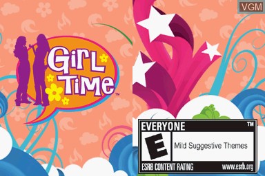 Title screen of the game Girl Time on Nintendo DS
