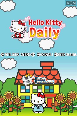 Title screen of the game Hello Kitty Daily on Nintendo DS