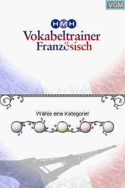 Title screen of the game HMH Vokabeltrainer - Franzoesisch on Nintendo DS