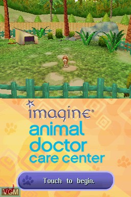 Title screen of the game Imagine - Animal Doctor Care Center on Nintendo DS