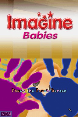 Title screen of the game Imagine - Babies on Nintendo DS