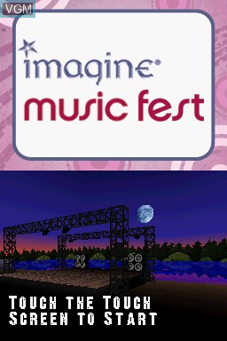Title screen of the game Imagine - Music Fest on Nintendo DS