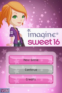 Title screen of the game Imagine - Sweet 16 on Nintendo DS