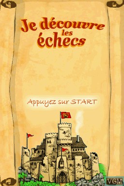 Title screen of the game Je Decouvre les Échecs on Nintendo DS
