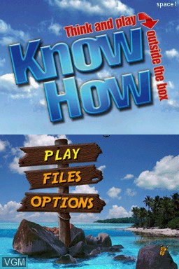 Title screen of the game Know How on Nintendo DS