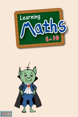 Title screen of the game Learning Maths on Nintendo DS