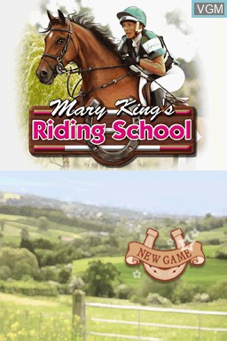 Title screen of the game Mary King's Riding School on Nintendo DS