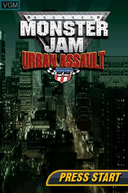 Title screen of the game Monster Jam - Urban Assault on Nintendo DS