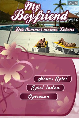 Title screen of the game My Boyfriend - Der Sommer Meines Lebens on Nintendo DS