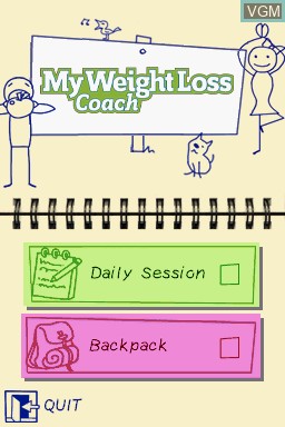 Title screen of the game My Weight Loss Coach on Nintendo DS
