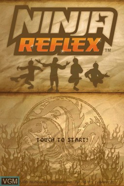 Title screen of the game Ninja Reflex on Nintendo DS