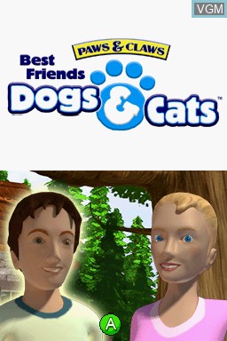 Title screen of the game Paws & Claws - Best Friends - Dogs & Cats on Nintendo DS