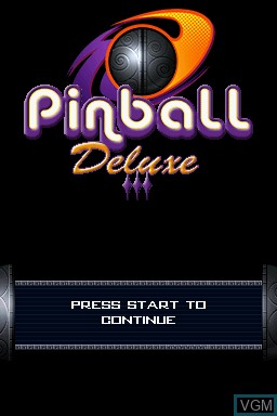Title screen of the game Pinball Deluxe on Nintendo DS
