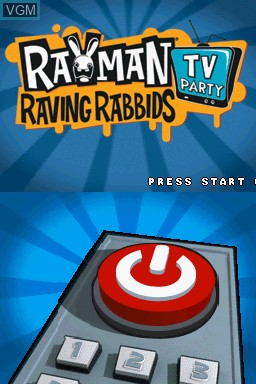Title screen of the game Rayman Raving Rabbids - TV Party on Nintendo DS