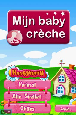 Title screen of the game Real Stories - Mijn Babycreche on Nintendo DS