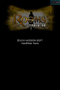 Title screen of the game Rooms - Fushigi na Ugoku Heya on Nintendo DS
