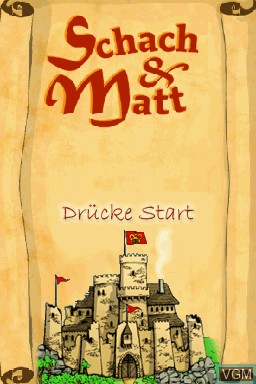 Title screen of the game Schach & Matt on Nintendo DS