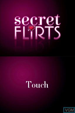 Title screen of the game Secret Flirts on Nintendo DS
