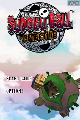 Title screen of the game Sudoku Ball Detective on Nintendo DS