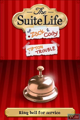 Title screen of the game Suite Life of Zack & Cody, The - Tipton Trouble on Nintendo DS