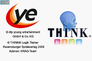 Title screen of the game Think - Kids - Speel Je Slim! on Nintendo DS