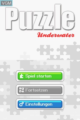 Title screen of the game Underwater Puzzle - Echter Puzzlespass fuer Unterwegs on Nintendo DS